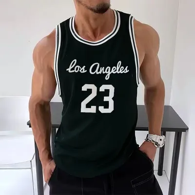 2024 New Summer Basketball Jersey Mens Training Shirt Sports Fitness Tank Tops Quick Drying and