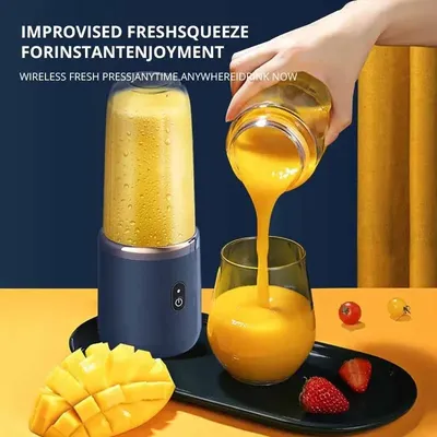 1pc Blue/Pink Portable Electric Small Juice Extractor Household Multi Function Juice Cup Mixing And