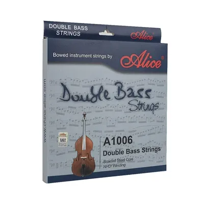 Alice A1006 Double Bass Strings 4-Strings Braided Steel Core Ni-Cr Winding For Concert Double Bass
