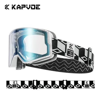 KAPVOE New Outdoor Photochromic Ski Snowboard Goggles Women Men Skiing Eyewear Mask Winter Snow