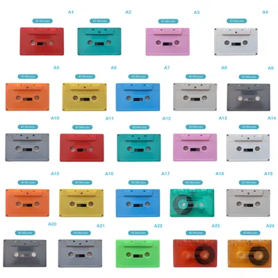 Innovative New Standard Cassette Color Blank Tape Player With 45/90 Minutes Magnetic Audio Tape For