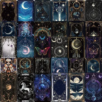 10/30/50pcs Retro Astronomy Universe Stickers Astrology Moon Aesthetic Sticker Scrapbook Phone Case