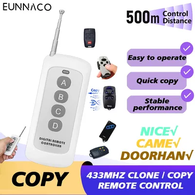 RF433MHz Clone Remote Control Copy Transmitter Cloning Learning Fixed Code Duplicator for Garage