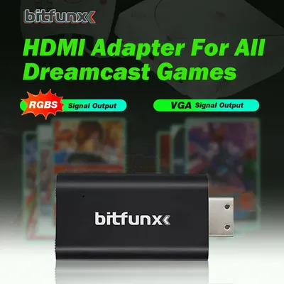 Bitfunx RGBS Converter VGA To HDMI Converter Adapter For Dreamcast Console Out 1080P Upsclaer HDTV