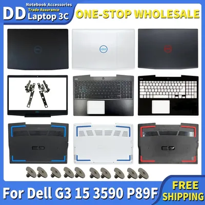 New Laptop Case For Dell G3 15 3590 P89F Back Cover LCD Front Bezel Hinge Palmrest Bottom Case