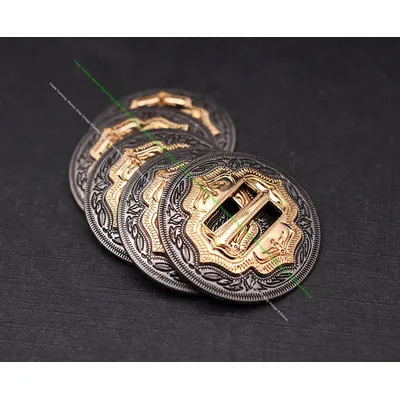 6X Western Cowboy Gold Sliver Saddles Tack Headstall Bridle Leathercraft Belt Hatband Slotted