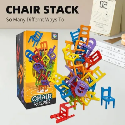 Stacking Chairs, Educational Toys, Building Blocks Stacking Chairs, Parent-Child Gathering