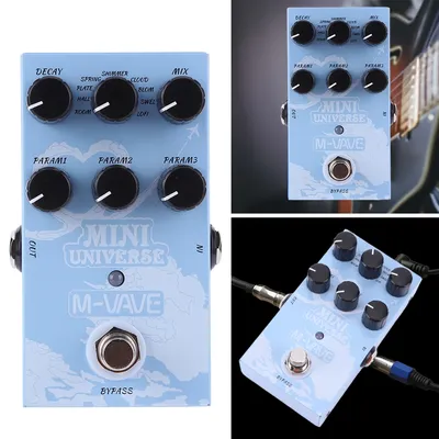 M-vave Mini Universe Digital Reverb Pedal 9 Reverb Effects Pedal Analog Reverberation Guitar Metal