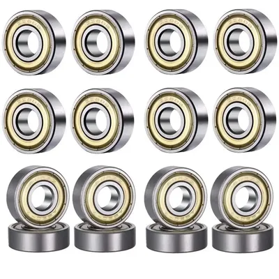 10Pcs 608 ZZ 608RS Ball Bearings 608ZZ Metal Double Shielded Miniature Deep Groove Skateboard Ball