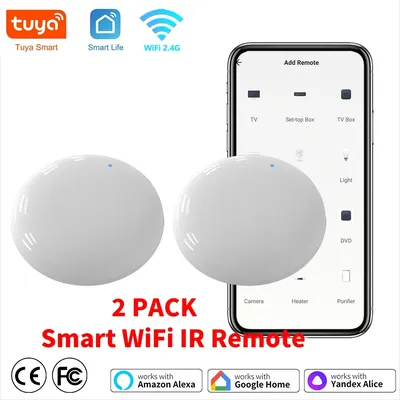 Tuya WiFi IR Remote For Smart Home APP Remote Control For TV DVD AUD AC Remote Works with Alexa