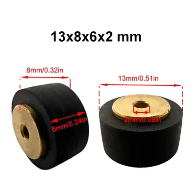 13x8x6x2 Copper Core Rubber Pinch Roller Belt Pulley For Sharp 700 777 800 Sanyo 4500 Audio Radio