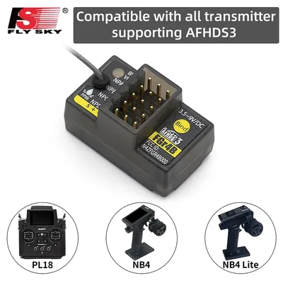 FlySky FGr4B 2.4G 4CH Receiver PWM/PPM/i-bus/S.BUS/i-bus2 Output for PL18 NB4 NB4 Lite AFHDS 3