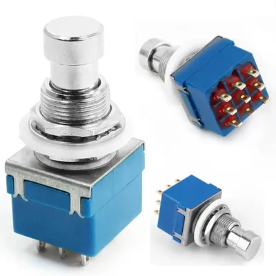 Guitar Effects 3PDT Pushbutton Pedal Footswitch ON-ON Switch wzpi