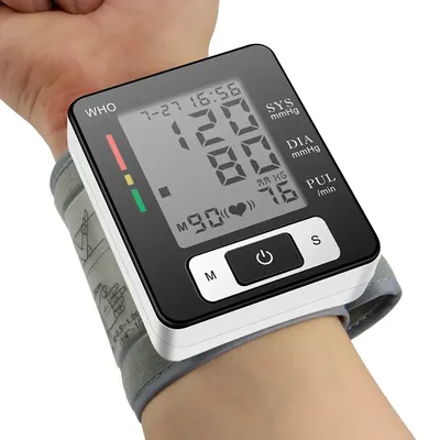 Medical Blood Pressure Monitor High Accurate Wrist Cuff Tonometer Digital Sphygmomanometer
