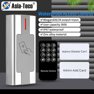 Outdoor Standalone Zinc Alloy Metal Keypad Waterproof IP67 3000User RFID Card Reader Wiegand