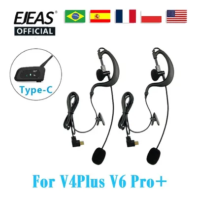 Suitable For V4C Plus/V6CPro+/V4 Plus/V6 Pro+ Motorcycle Helmet Bluetooth Walkie-Talkie Type-C