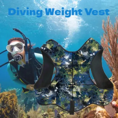 Diving Weight Neoprene Vest Comfortable Professional Adjustable Waistcoat for Sailing Spearfishing Underwater Boating Scuba