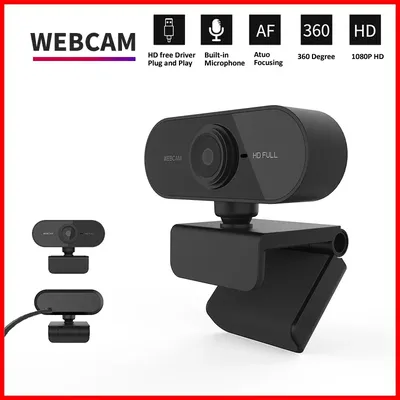 1080P HD Mini Webcam with microphone, usb interface supports laptop desktop computer, suitable for