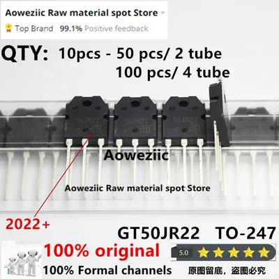 Aoweziic 2022+ 100% New Imported Original GT50JR22 50JR22 TO-247 IGBT Power Transistor 50A 600V