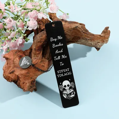 Personalised Skull Bookmark Metal Page Mark Book Lovers Gifts School Supplies for Friend Accessories
