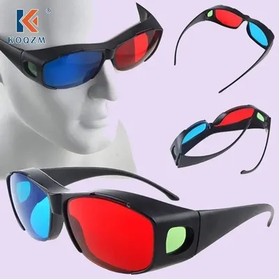 Hot 1Pcs Black Frame Red Blue 3D Glasses For Dimensional Anaglyph TV Movie DVD Game