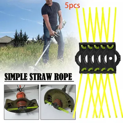 5pcs Simple Grass Rope Mower Accessories Straw Rope Wear-resistant Mower Head Replacement Outdoor