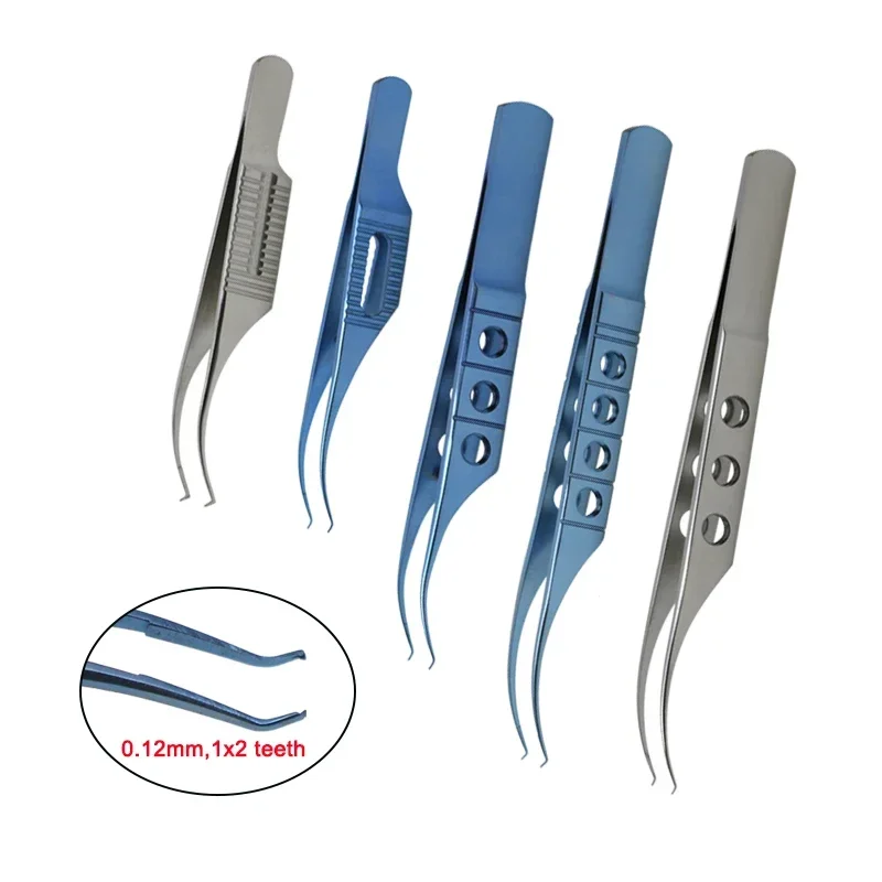 GREATLH Stainless Steel/ Titanium Colibri Beaked Toothed Forceps Suture Ligation Forceps Ophthalmic Surgical Instrument