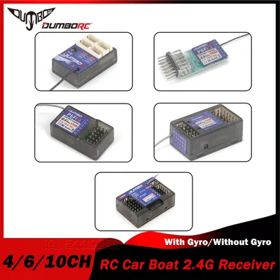 DUMBORC 4/6/10CH 2.4G Gyro Receiver P10FG P6DCG P6FG X6FG Mini P4FMG for X6 X4 Transmitter Remote