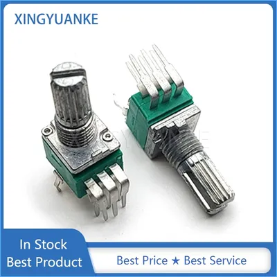 10PCS RK097G 097 Dual Bend 6 Feet B5K B10K B20K B50K B100K B502 B103 B203 B503 B104 Audio Volume