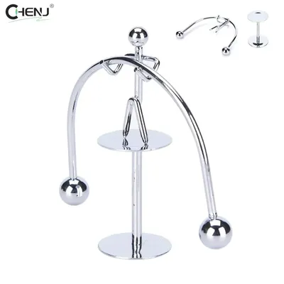 Weightlifter Mold Desk Decoration Perpetual Engine Stainless Steel Craft Perpetual Balance Art