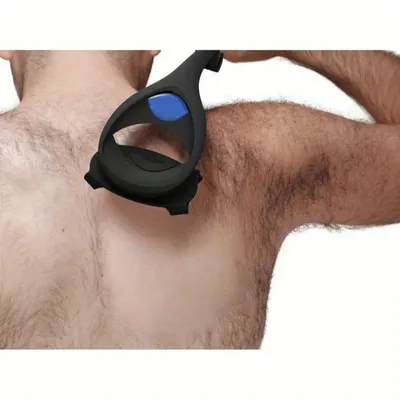 Painless Back Shaver Hair Remover 2 in 1 Facial Hair Trimmer Razor Foldable Handle Back Hair Removal Men Body Groomer