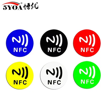 5YOA 6pcs NFC Ntag213 144 Bytes Wet Tag Stickers 13.56MHz ISO14443A 213 Chip RFID Adhesive Tag Label