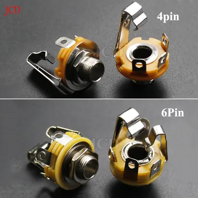10Pcs Electric Guitar Input Jack For All Electric Guitar & Bass Guitar 1/4"" (6.35mm) Mono Jack