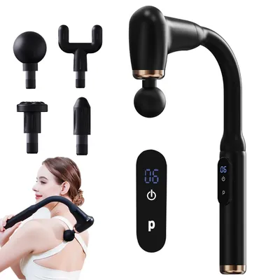 Fascia gun Handle and Elbow 3 Modes and 6 Gears Adjust Muscle Relaxation and Massage Percussion