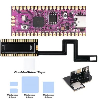 8Pcs Pi Pico Board Picoboot IPL Replacement Modchip with SD2SP2 Adapter GC2SD Card Reader FPC Flex