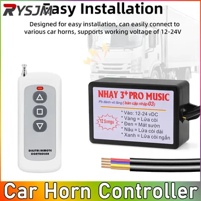 12V-24V Horn Controller 12 Sound Musical Electronic Horn Controller 3+ Pro Horn Speaker Sound