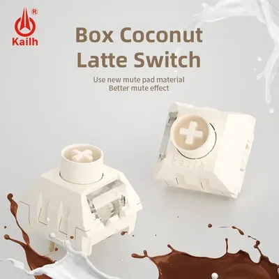 Kailh Box Coconut Latte Switch Silent Ice Cream Linear Mechanical Keyboard Mute Switch 3rd