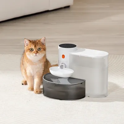 Dispenser Cat Water Fountain Moving Water Unplugged Automatic Water Feeder Pet Dog Drinker Pet