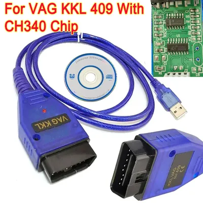 CH340 Chip For VAG KKL 409 OBD2 Scanner For VAG 409 KKL Diagnostic USB Interface 409.1 Cable Adapter