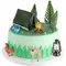 11 Pcs Camping Cake Topper Fireside Camp Decor Set Cake Topper Camping Cake Decoration for Forest