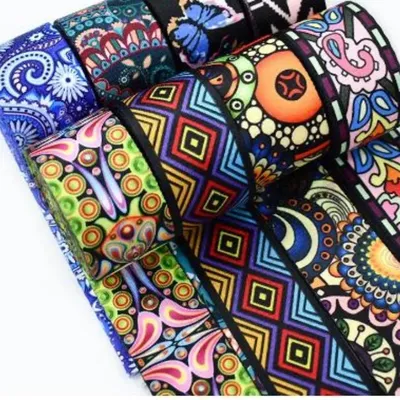 2Meters 38mm Printed Nylon Webbing Boho Bag Strap Ribbon Handbag Handle Leather Belt Bias Tape DIY