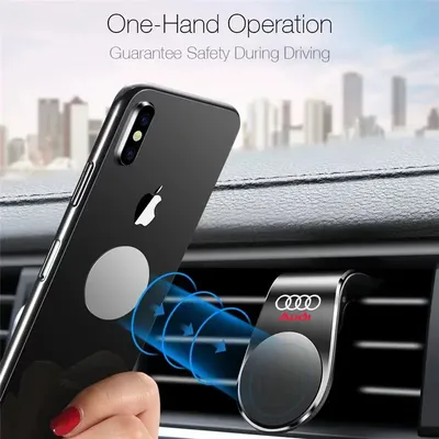 Magnetic L-Type Universal Phone Holder in Car Phone Stand Clip for Audi Quattro A5 B7 Q7 A3 A4 B8 A6