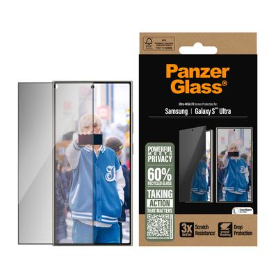 PANZERGLASS Displayschutzglas "Ultra-Wide Fit Privacy Screen Protection", transparent, B:11,00cm H:1,50cm T:19,50mm, Displayfolien, Blickschutz, Schutzfolie, Bildschirmschutz, kratz- & stoßfest