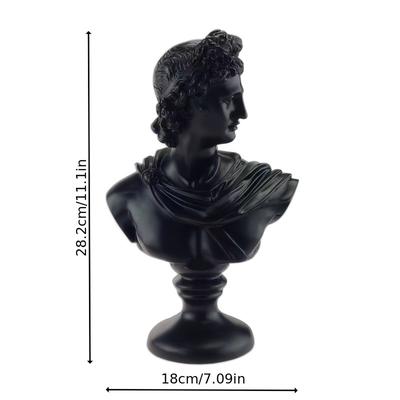 TEMU Classic, Elegant Statue - European-inspired Resin & Plaster Art Sculpture For Living Room Decor, Indoor Use, Statue Home Decor Image