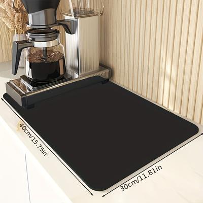 TEMU Rubber Coffee Maker Mat, Non-slip, , Dish Drying Pad For Kitchen Counter, Coffee Bar Accessory For Espresso Machines Image