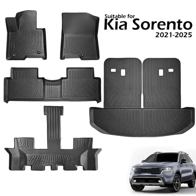 All Weather Floor Mats Cargo Liner for 2021 - 2024 2025 Kia Sorento Hybrid TPE Car Trunk Mat with