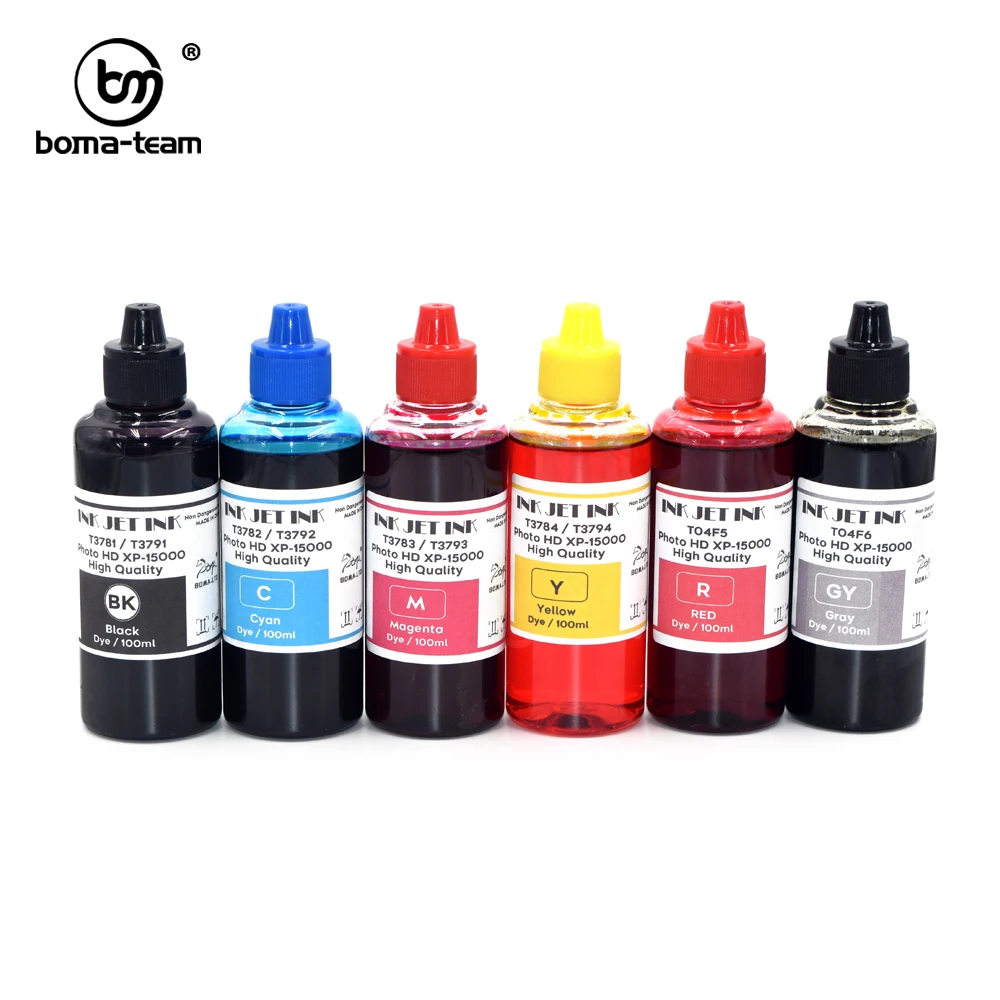 Encre à colorant rechargeable 378XL 478XL 312XL 314XL XP 15000, 6 couleurs, pour imprimante Epson Expression Photo HD XP-15000 XP-15080 XP-15010