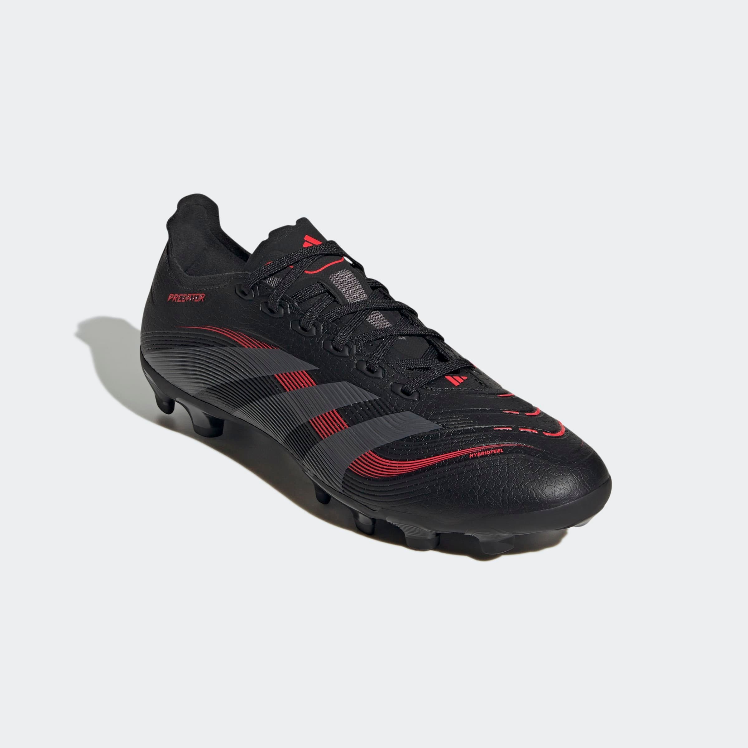 Fußballschuh ADIDAS PERFORMANCE "PREDATOR LEAGUE MG", Damen, Gr. 42, core schwarz, grau four, lucid rot, Synthetik, Schuhe Fußballschuh