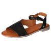 Sandale MUSTANG SHOES, Damen, Gr. 45, schwarz, Lederimitat, casual, Schuhe, Sommerschuh, Sandalette, Riemchensandale in asymmetrischer Form
