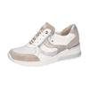 Keilsneaker WALDLÄUFER "H-CLARA", Damen, Gr. 5 (38), beige, weiß, silberfarben, Veloursleder, Nappaleder, sportlich, Schuhe, Schnürer, Halbschuh, Komfortschuh, mit herausnehmbarer Einlage